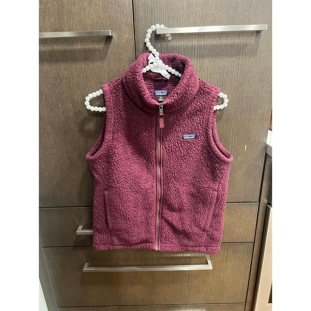 Patagonia Los Gatos fleece vest magenta girls XL